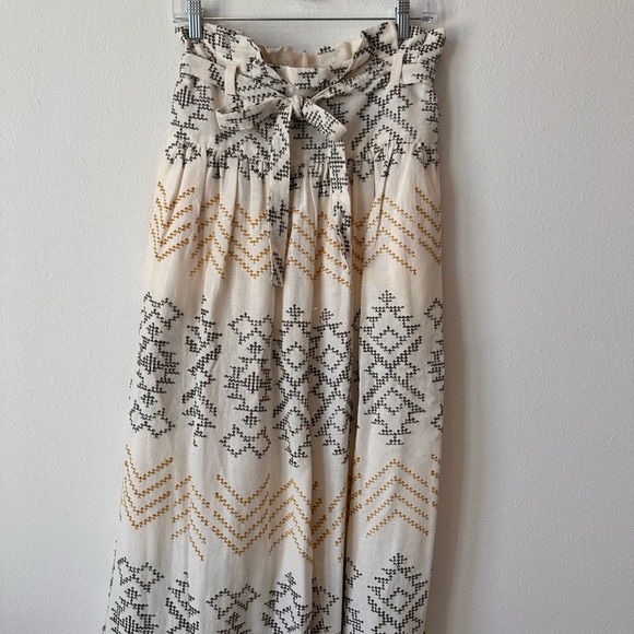 Free People Pants - Free People Boho Vibes, Toluca In Ivory Palazzo Crop Pant, Size 6